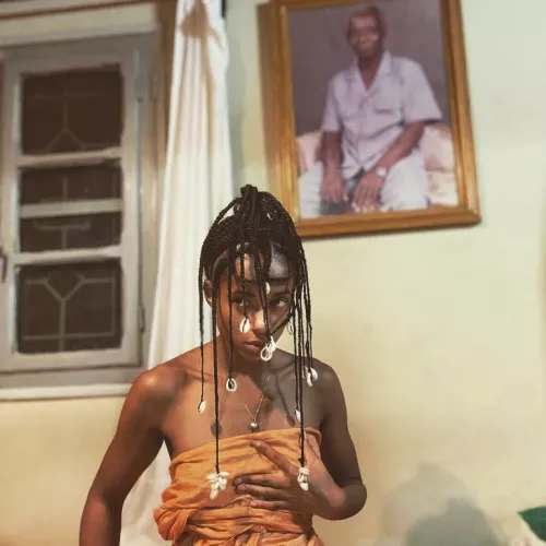 Astan and her Grandfather - 2019, Bamako, Mali