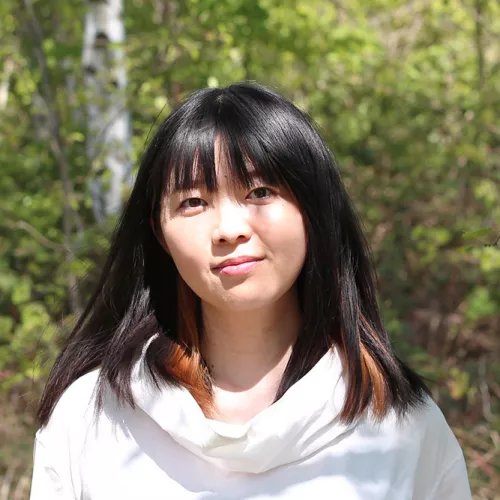 Chihiro Sato is standing in forest